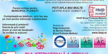 PROGRAM DE ACTIUNI DEDICATE ZILEI MONDIALE A MEDIULUI IN PERIOADA 01.06.2010 – 05.06.2010