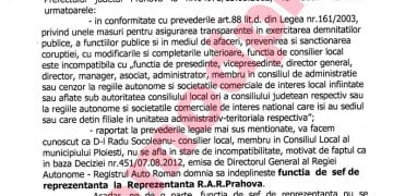 A.D.O.R. cere, in continuare, suspendarea incompatibilului Radu Socoleanu- intra sa vezi argumentele. Urmeaza Nae Alecsandri