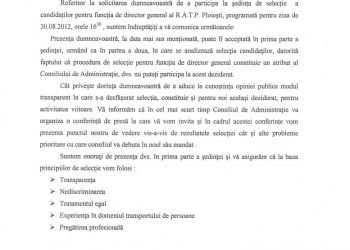 Doi candidati pentru RATP. Viceprimarul ne vrea doar in prima parte a sedintei:)))