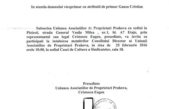 In atentia domnului primar interimar// Noi v-am invitat oficial, domnule