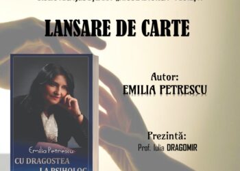 Lansare de carte// Pe 14 februarie, Emma Petrescu vă invită “Cu dragostea la psiholog”