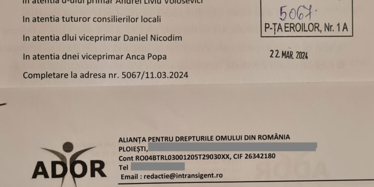 ADOR a revenit catre primarul Andrei Volosevici, toti consilierii locai, viceprimari si separat catre d-na Simona Uță Popescu, presedintele Comisiei de Cultura pentru initierea unei HCL pentru acordarea titlului de cetățean de onoare post mortem pentru jurnalistul Daniel Dimache