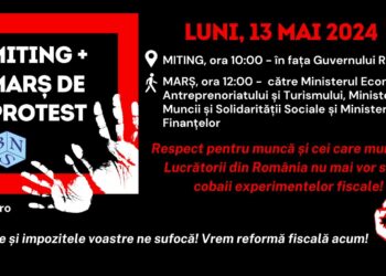 Miting fără precedent organizat de BNS: Respect pentru muncă şi cei care muncesc!