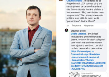 Claudius Dociu și dubla măsură. Libertatea presei pentru el și prietenii lui, tăcere pentru ceilalți