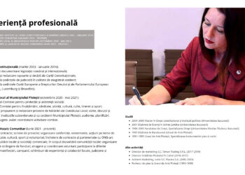 Pamflet: Cristina Cochinescu: Drumul de la Liceul de Artă la Curtea Constituțională – Povestea unui CV plin de surprize