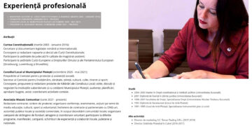 Pamflet: Cristina Cochinescu: Drumul de la Liceul de Artă la Curtea Constituțională – Povestea unui CV plin de surprize