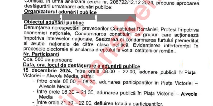 BUCUREȘTI// Protest pe 15.12.2024 împotriva deciziei CCR. Cetățenii ies în stradă pentru apărarea democrației, dar poate fi și o provocare pentru a institui starea de urgență