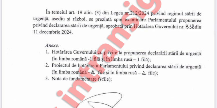 Îngrijorări privind declararea stării de urgență în Republica Moldova – Un precedent periculos pentru România?
