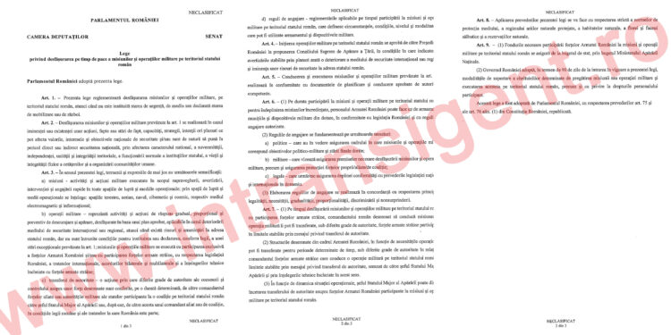 Noua lege privind operațiunile militare pe timp de pace între protecție națională și abuz ascuns