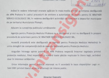 APM Prahova transferă responsabilitatea autorizației de mediu pentru Brantner Servicii Ecologice către Mehedinți. Numai că este ilegală dacă va fi emisă din altă parte decât Prahova