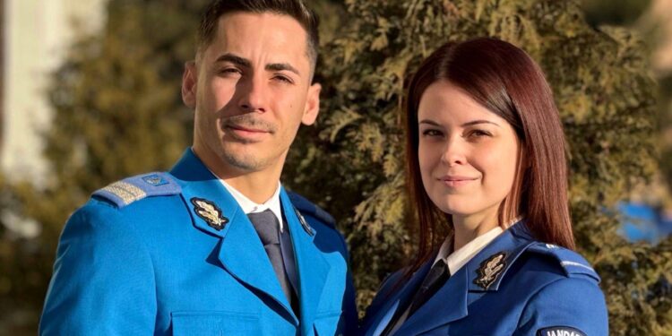 Familia Badea de la Gruparea de Jandarmi Mobilă Ploiești a depus dublu jurământ: pentru suflet și pentru patrie
