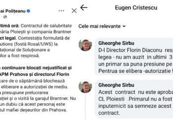 Consilierul Gheorghe Sîrbu și președintele CJ Prahova, Virgiliu Nanu se dezic de primarul Polițeanu, după ce acesta a produs criza gunoaielor și a făcut afirmații nefondate legate de contractul de delegare pe care l-a semnat