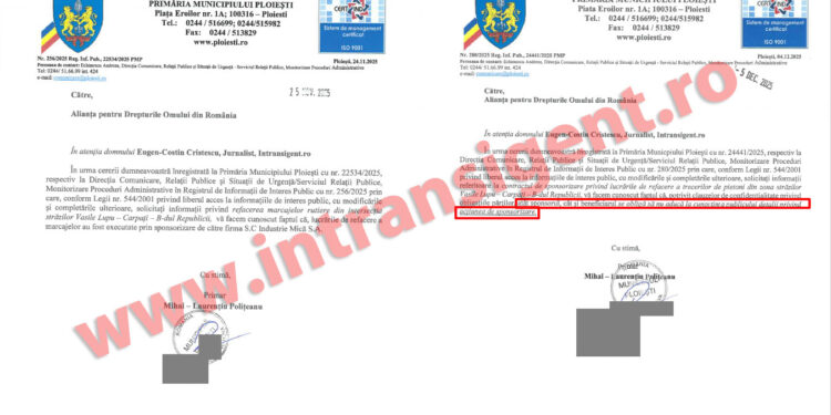 Primăria Ploiești invocă …„confidențialitatea” pentru a ascunde un contract de sponsorizare privind lucrările de vopsire a trecerilor de pietoni deteriorate de Finala de Drift